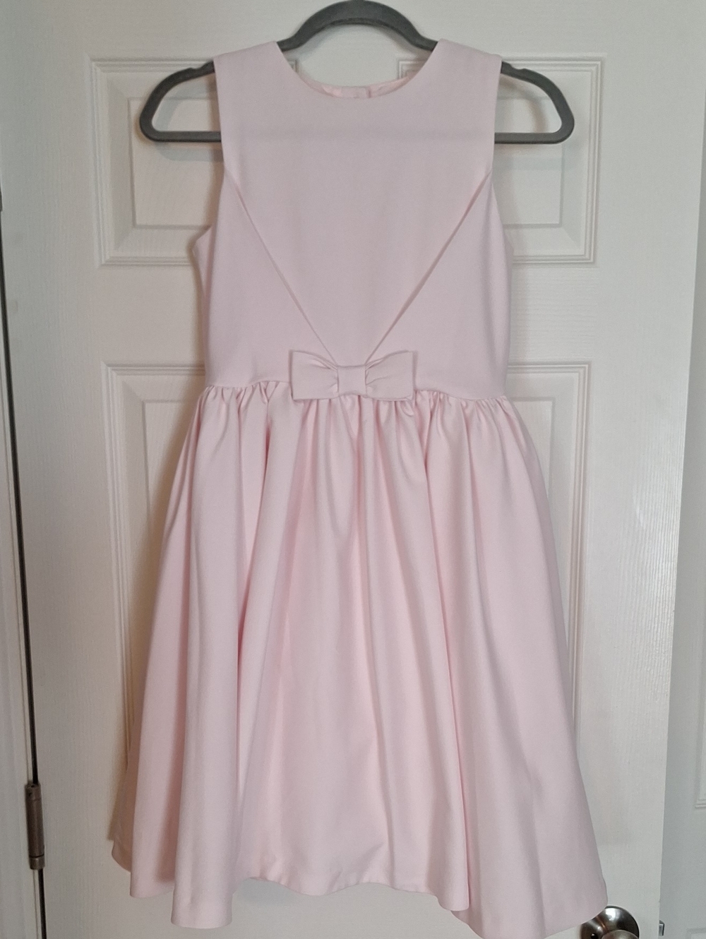 Janie and Jack Pale Pink Sleeveless Bow Waist Party Dress
